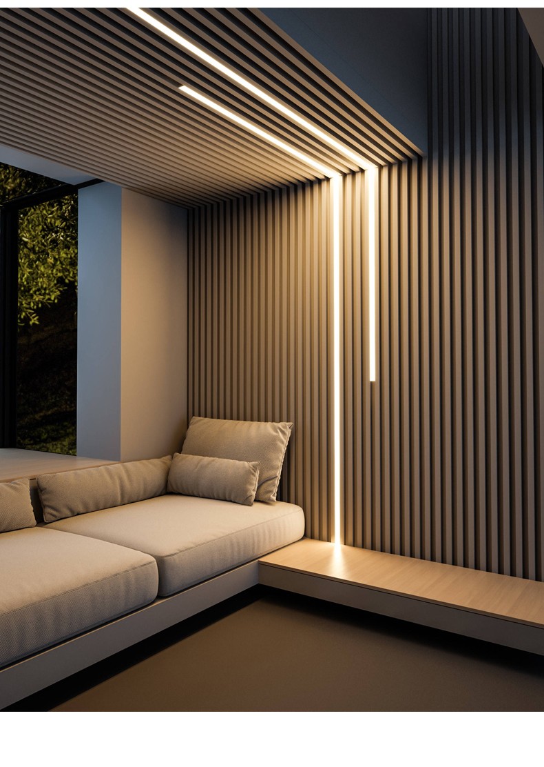 佼佼者线型灯线性灯线形灯嵌入式几米感应灯嵌入式led线形灯卡槽客厅