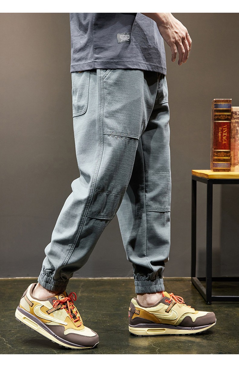 裤士束脚裤生哈伦裤胖子大码夏季加肥加大黑色束腿肥佬棉松紧裤子黑色