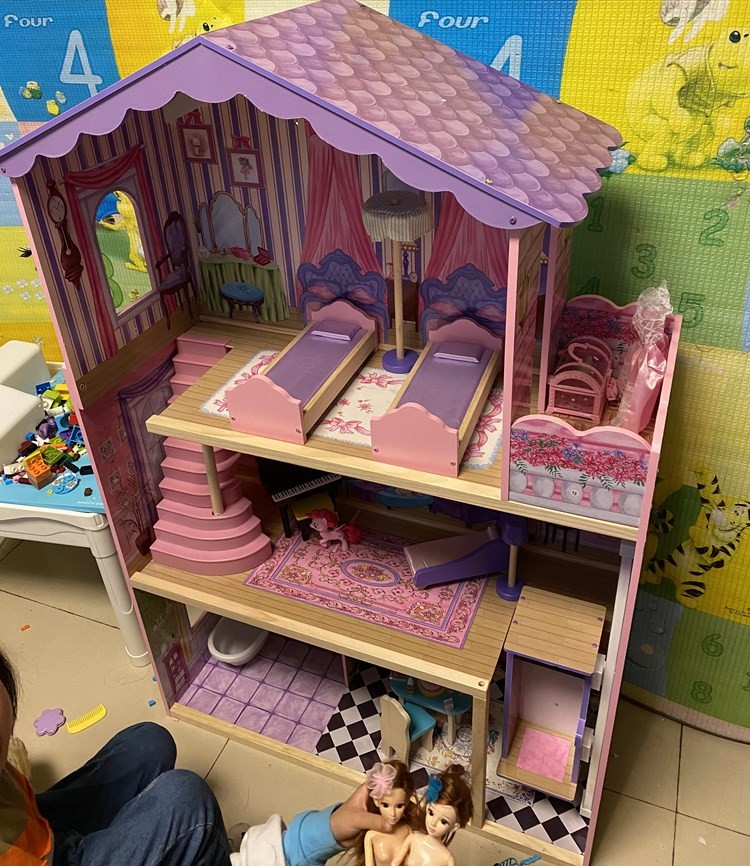 essonio出口娃娃家房子玩具屋豪华儿童生日礼物娃娃玩具女孩公主城堡