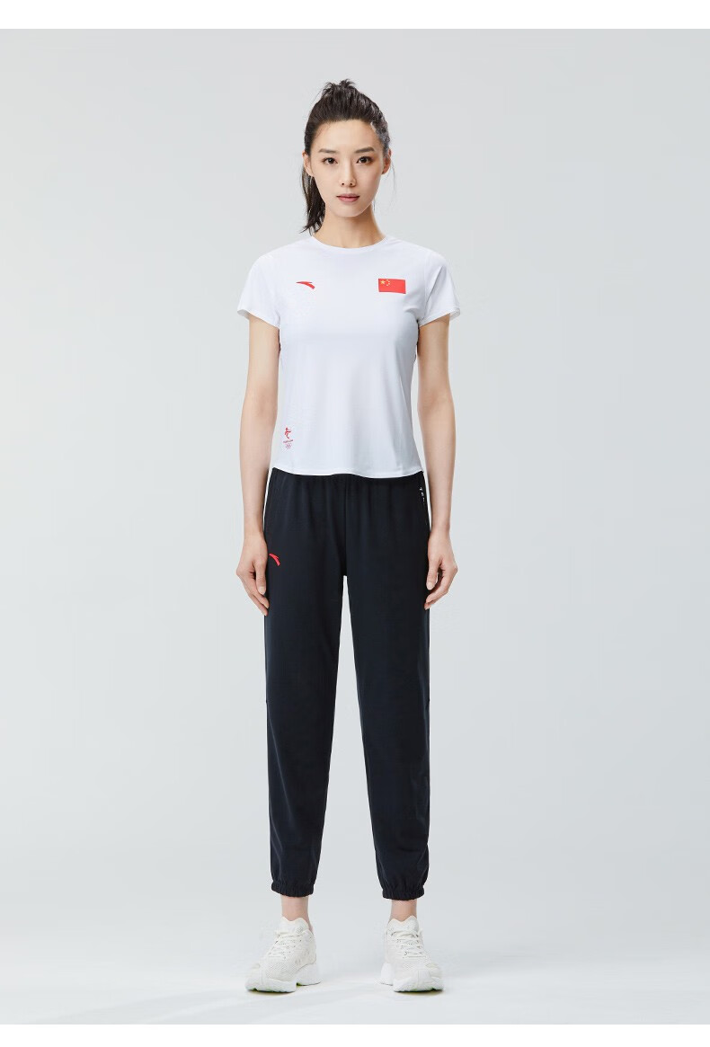 安踏(anta) 【安踏冠军全天候系列】冬奥特许商品国旗款女运动t恤