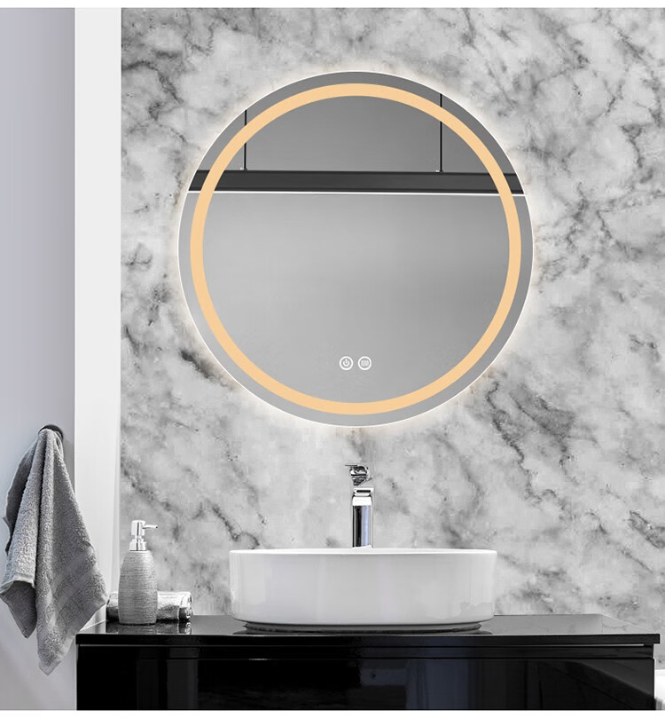 飞雄镜前灯智能led镜子卫生间防雾浴室镜椭圆挂墙卫浴镜带灯洗手间