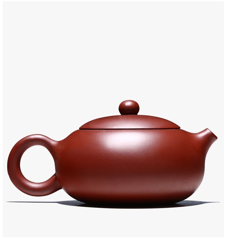 宜兴全紫砂壶手工泡茶壶功夫茶具陆彩琴大红袍 扁西施【图片 价格