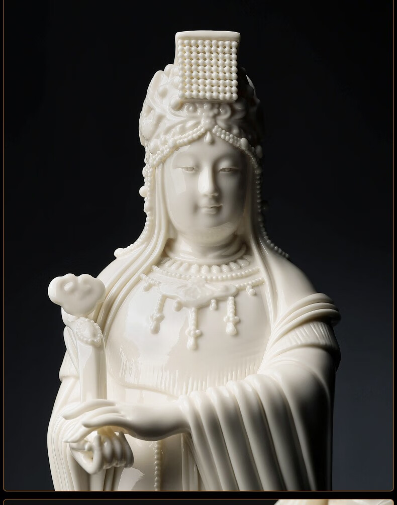 戴玉堂 妈祖神像天上圣母天后天妃娘娘德化瓷雕大师赖双安白瓷雕塑