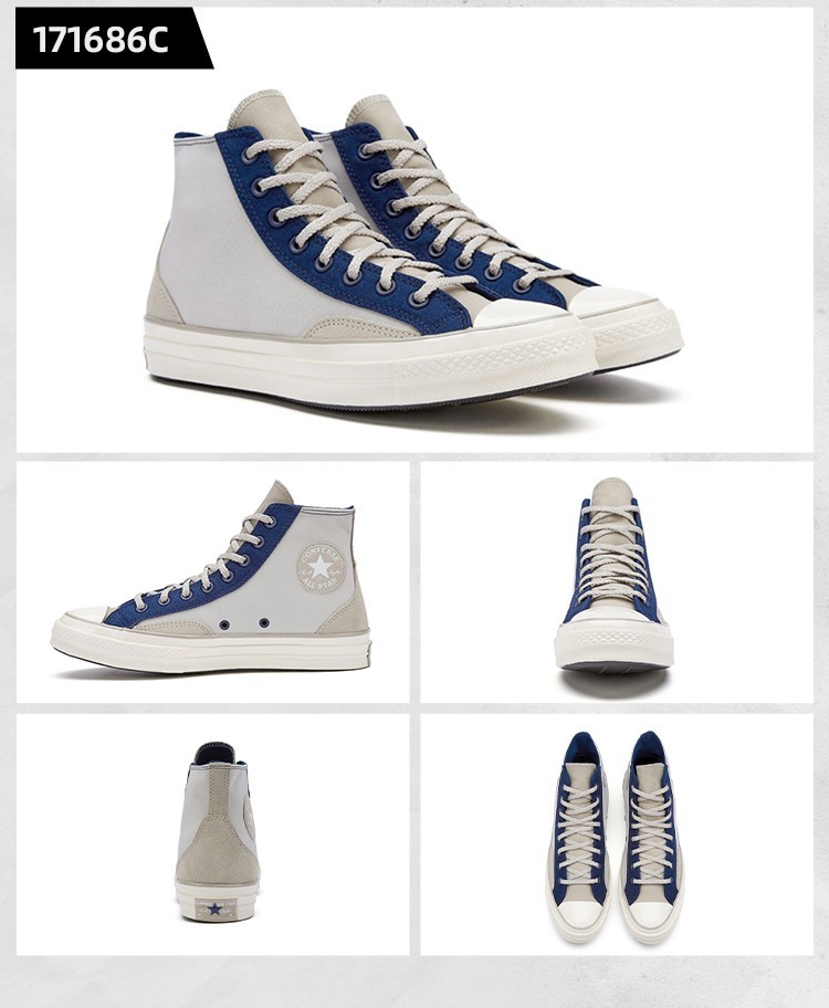 匡威(converse)1970s 高帮帆布鞋情侣休闲鞋学生鞋 172682c 雾霾蓝