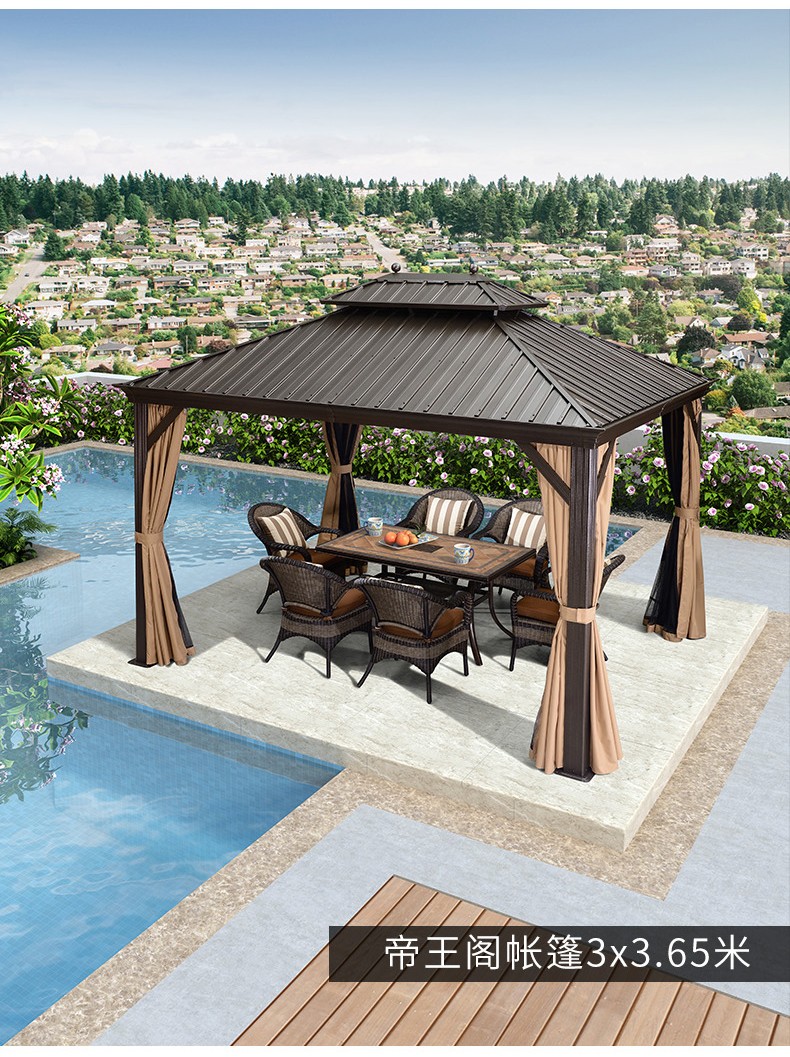 紫叶ziye亭子户外凉亭庭院别墅室外花园铝合金凉亭帐篷露台楼顶遮阳棚