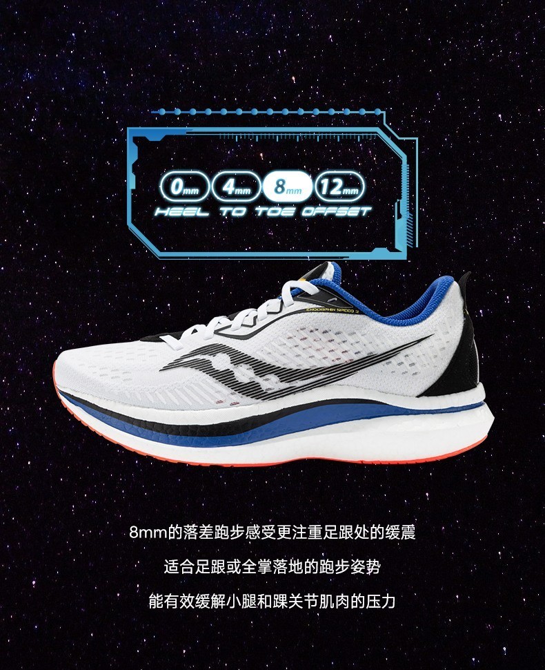 saucony 索康尼 endorphin speed啡速2 男子高端比赛竞速跑步鞋 碳板