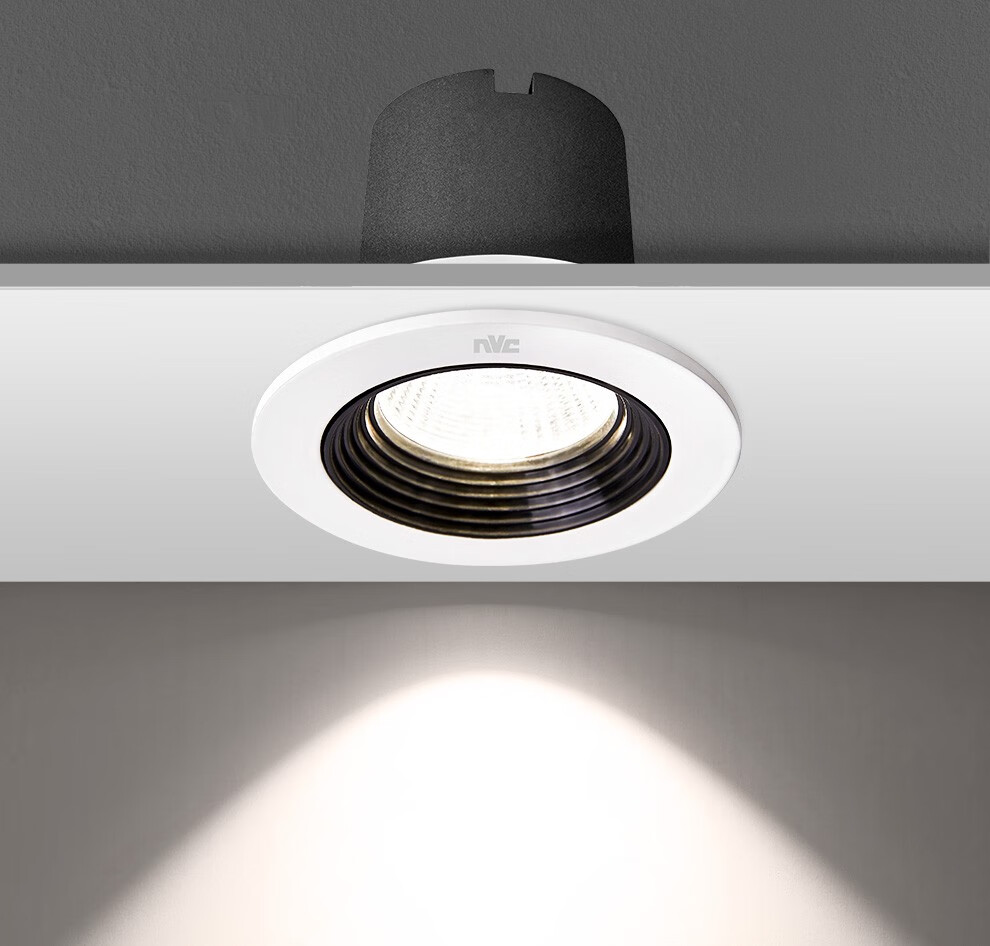 雷士照明nvc射灯led嵌入式天花灯客厅卧室背景墙超薄灯无主灯照明高显