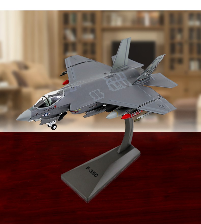172f35飞机模型f35c闪电Ⅱ战斗机模型仿真合金军事飞机摆件收藏礼品