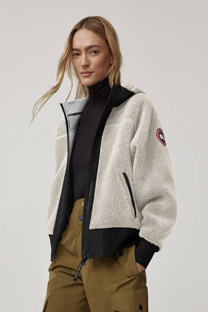 canada goose加拿大鹅 simcoe女士羊羔绒连帽衫 7016w 61 黑色 m