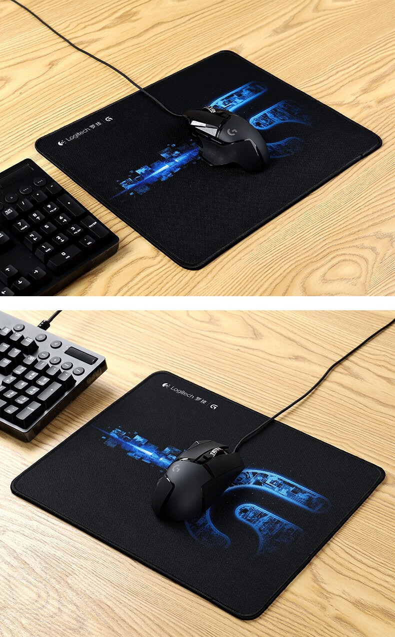 罗技鼠标垫超大男生电竞游戏办公大号电脑桌垫加厚锁边防滑键盘垫子