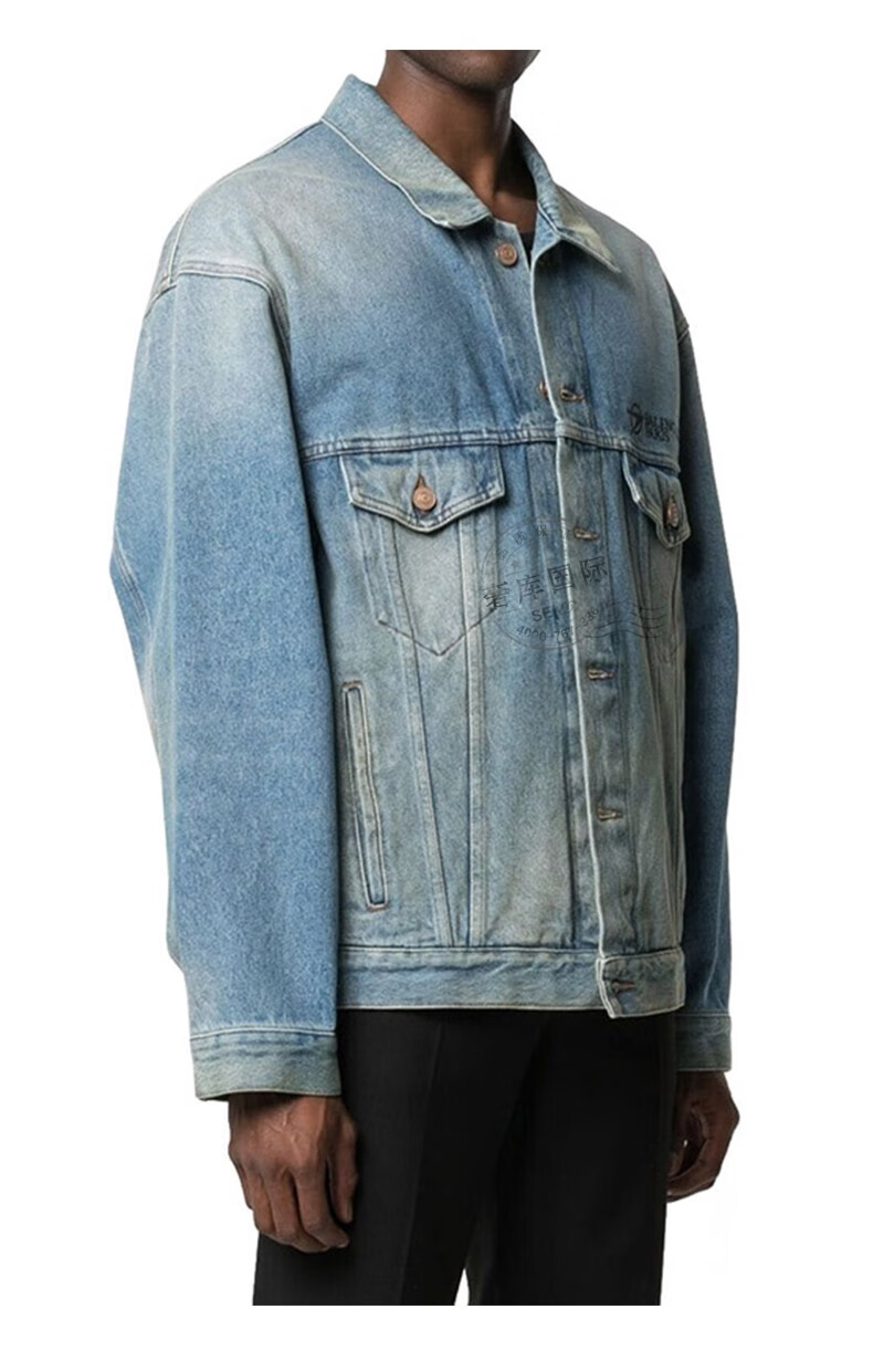 balenciaga巴黎世家男士牛仔夹克外套657608dw154307浅蓝色s