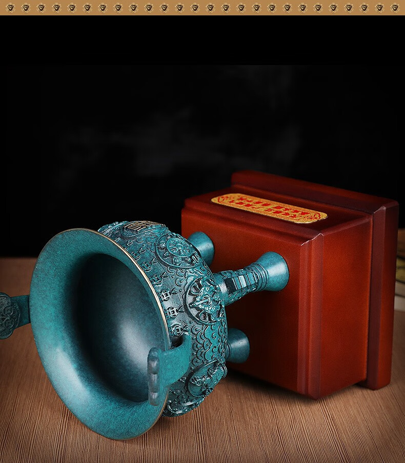 龙美佳铜鼎摆件全铜办公室商务礼品定制客厅家居公司开业乔迁送朋友