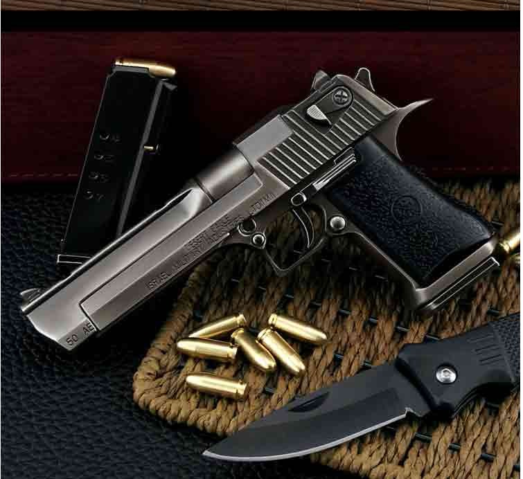 05抛壳沙漠大之鹰手枪抢模型全金属仿真合金拆卸男孩玩具不可发射