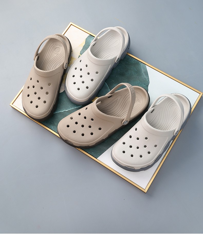 维布伦防滑洞洞鞋男女夏季厚底柔软包头沙滩鞋女款外穿防臭凉鞋女情侣