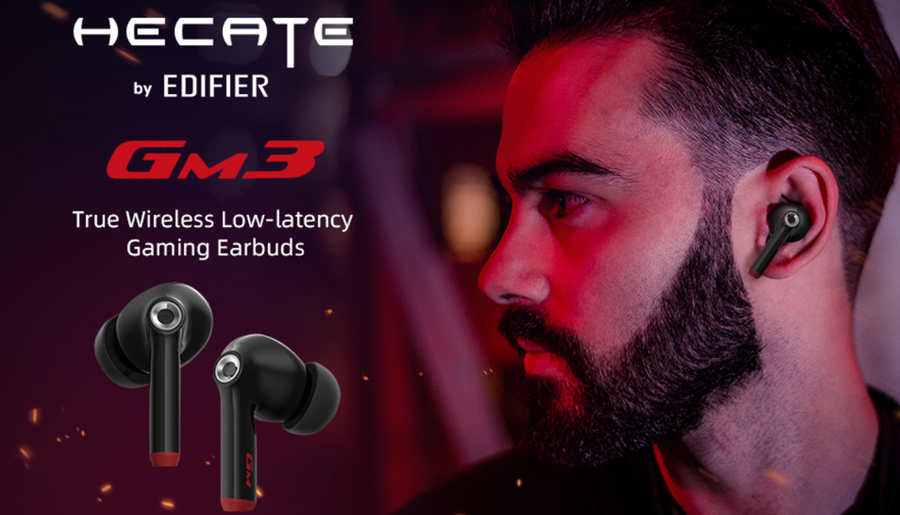 漫步者edifiergm3真无线耳塞蓝牙52游戏耳机ip55防水60毫秒低延迟白色