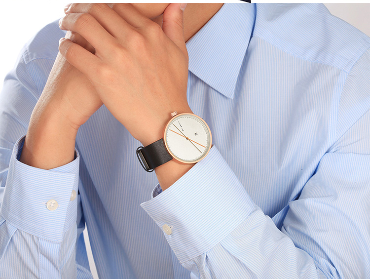 贝格曼bergmann手表德式包豪斯风格红点概念奖石英表男表009 红点男