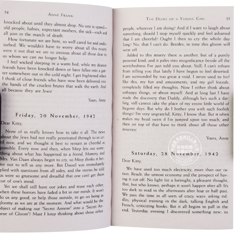 现货 英文原版anne frank:diary of a young girl安妮日记详细内容