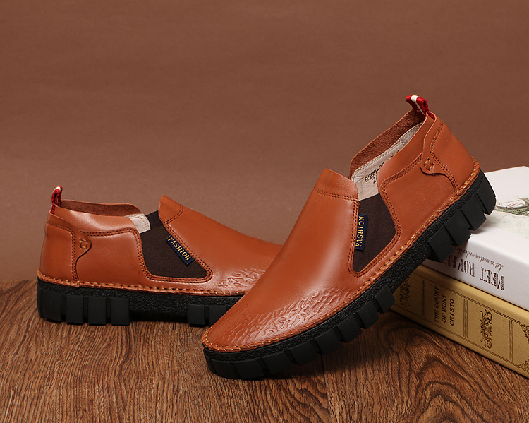 沃尔保罗voerpaul春秋新款男士日常休闲鞋英伦韩版时尚潮流头层牛皮