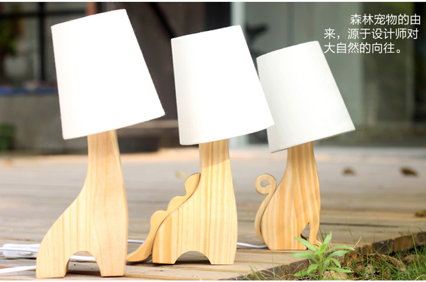 生活演异 欧式卧室床头学习护眼现代简约时尚田园阅读可调光创意节能小台灯 月光小猫