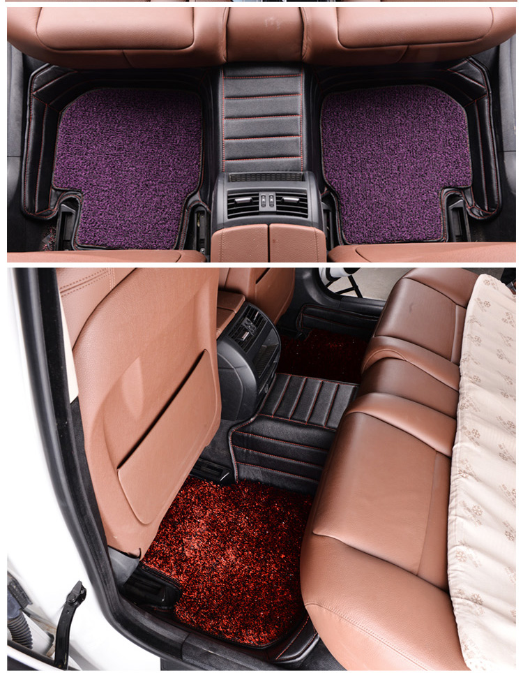 杰诺专车专用全包围汽车脚垫宝马5系3系x5奔驰e级奥迪q5车 优雅灰 丝