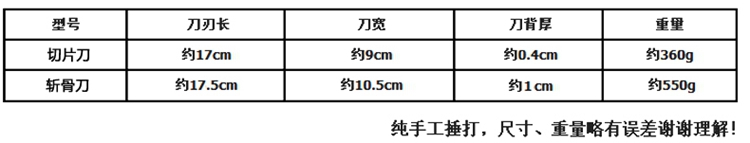铁匠世家家用厨房刀具套装正品套刀厨师切菜刀不锈钢手工锻打切片切肉斩骨砍骨组合刀