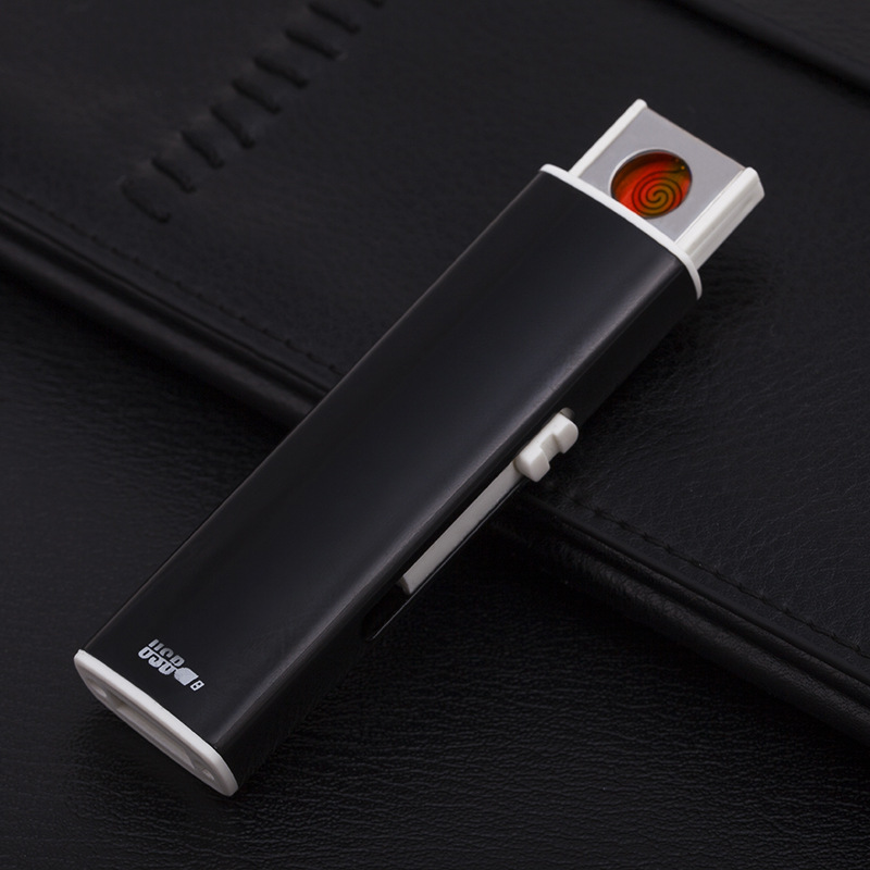 usb充电双面点打火机超薄防风金属创意个性 男女电子点烟器 不用煤油
