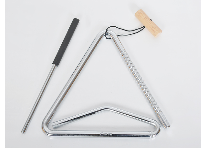 meinl麦尔三角铁黄铜三角铃4寸6寸8寸小打乐器配件三角铃tri15b6寸