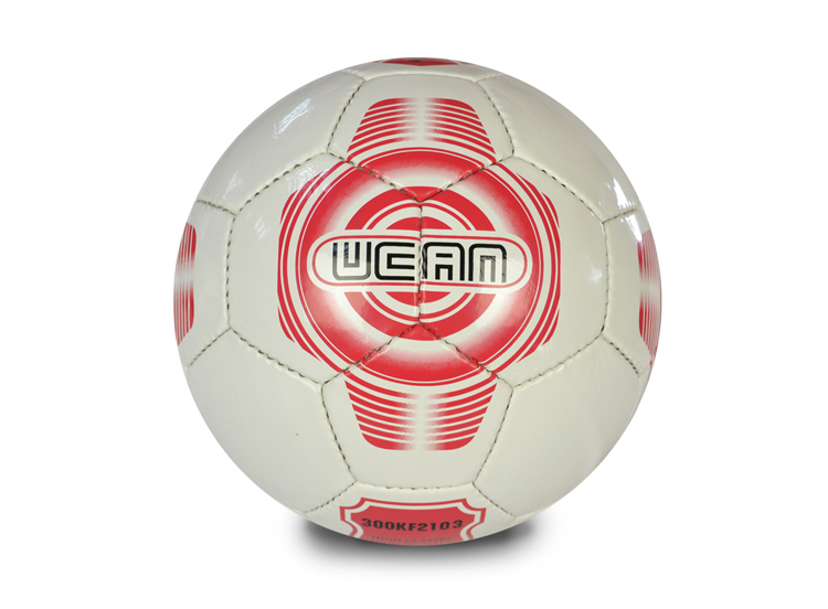 ucan锐克足球 pu皮 专业比赛用球 5号 校园足球 足协认证kf2103 白/红