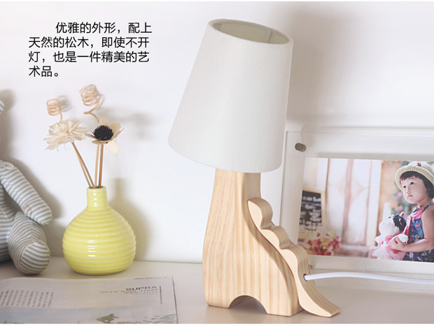 生活演异 欧式卧室床头学习护眼现代简约时尚田园阅读可调光创意节能小台灯 月光小猫