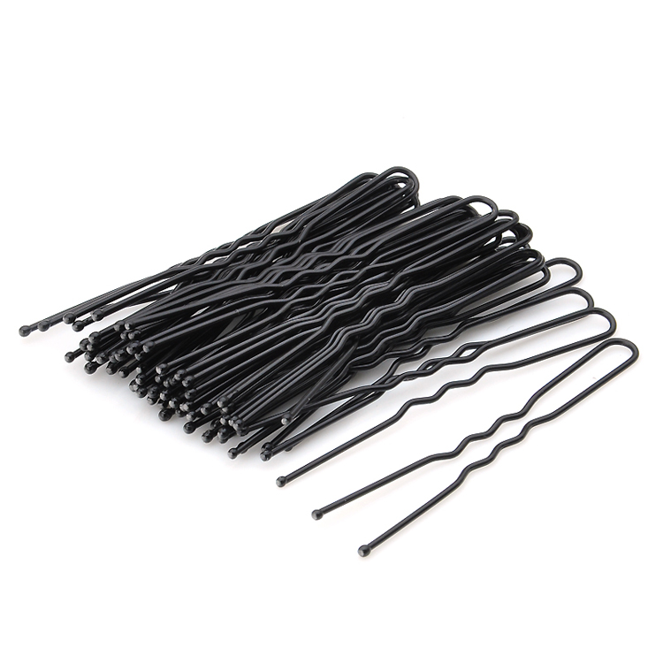 雅蝶娜黑色u型夹盘发夹子影楼发夹大号加粗固定工具u形卡子发饰小黑夹