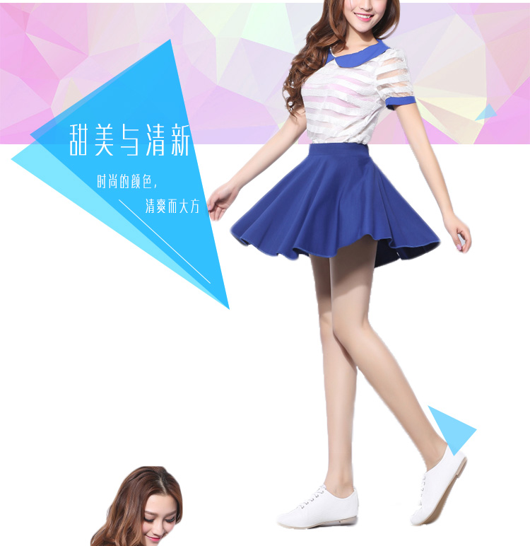 梵琴坊2015新款夏百搭纯色百褶裙大码短裙子淑女夏半身蓬蓬裤裙 SDN01黑色 31/33