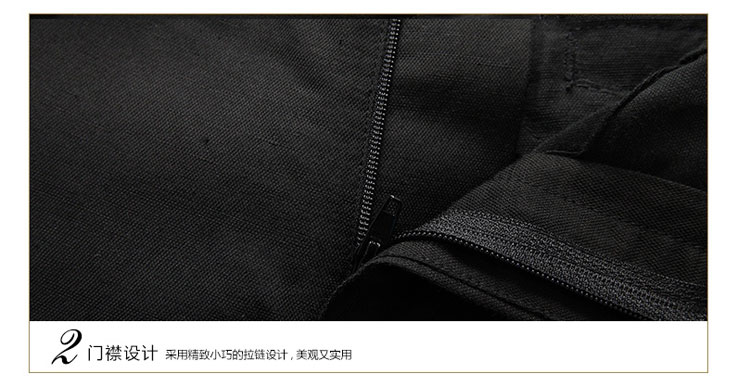 DUNNU敦奴 专柜款 春装新款 时尚剪裁赠腰带直筒休闲裤裤装 黑色 M