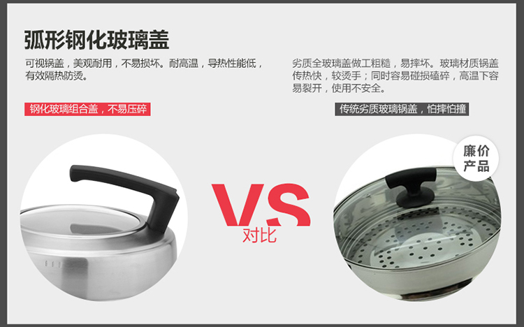兴财旗舰店 尊雅加厚304不锈钢二层多用蒸锅(三层复底)电磁炉煤气炉通用 30CM加1元大礼包