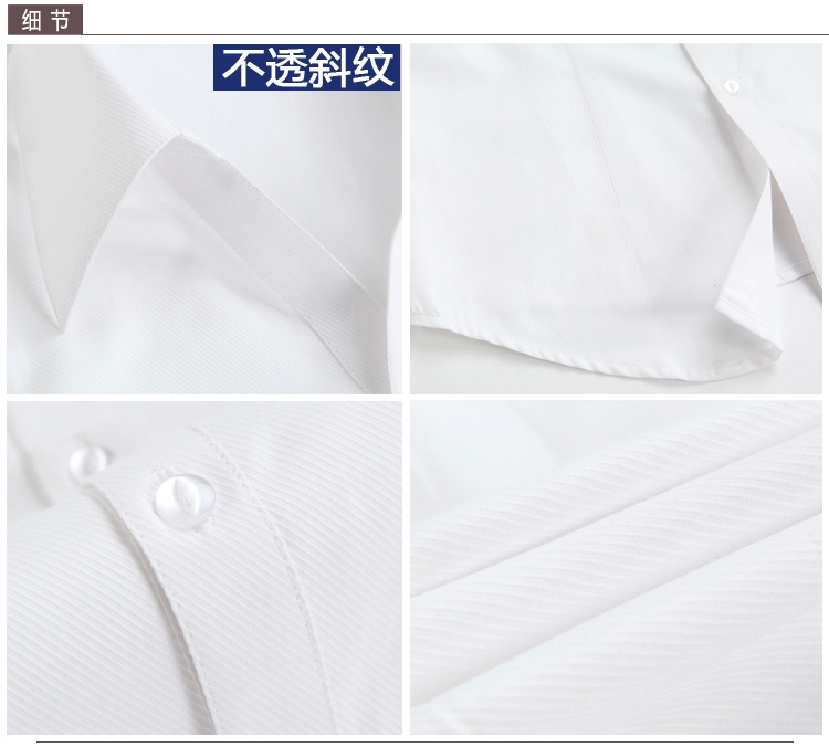 春秋款女士白衬衫女长袖韩版修身OL职业正装衬衣工作服有大码工装 PC102纯白色 37