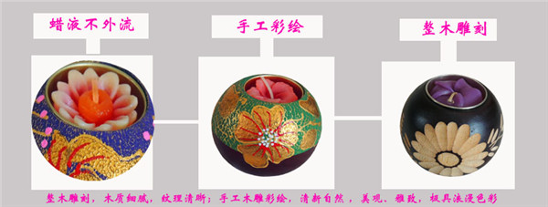 诗玛哈泰国手工木雕烛台 东南亚风格泰国风情装饰摆件 个性创意节日婚庆浪漫温馨礼品蜡烛