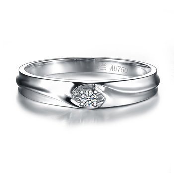 金兰首饰钻戒w000005 18k金钻石戒指净度si定制款