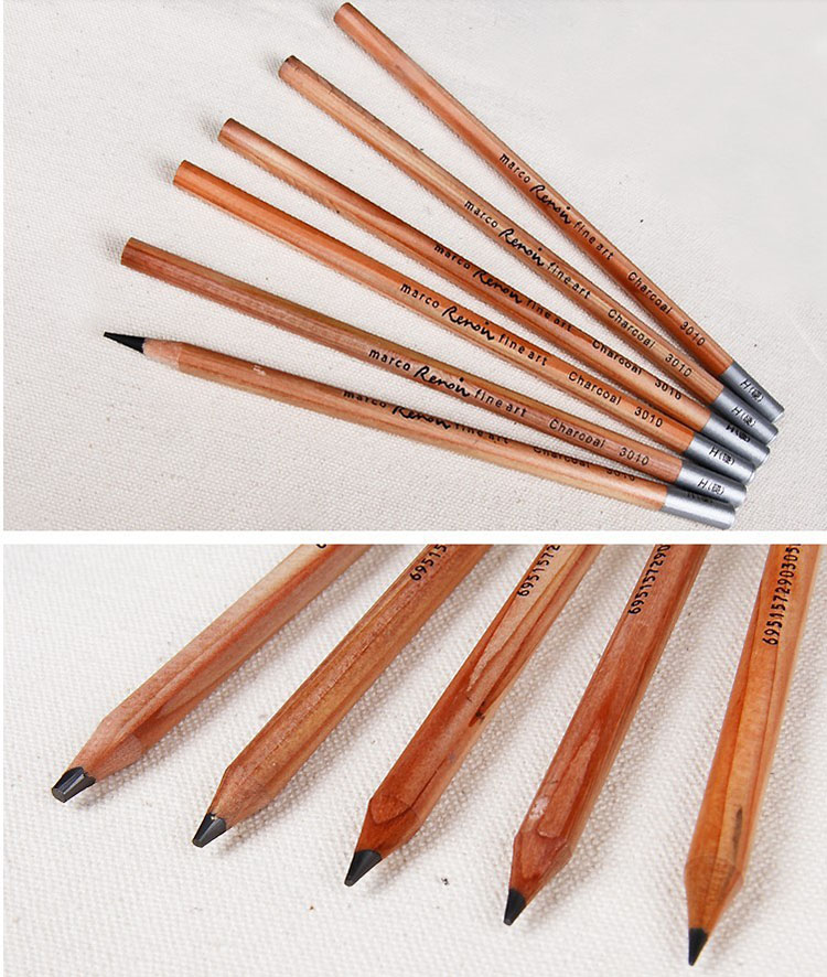 马可铅笔雷诺阿 3000绘图铅笔 3h-8b 高级专业素描原木无毒铅笔 8b 1