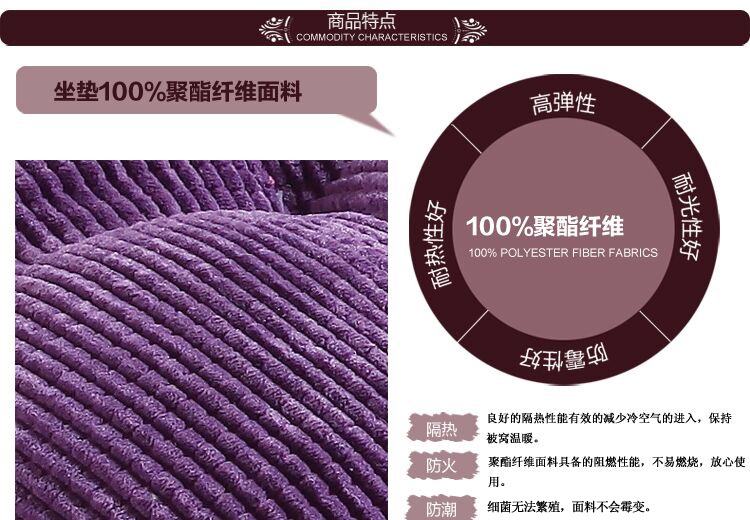 
                                                                                罗盛凯丽家纺加厚坐垫学生防滑椅垫办公室玉米粒靠垫 坐垫办公 方坐垫-牛仔蓝 45cm*45cm                
