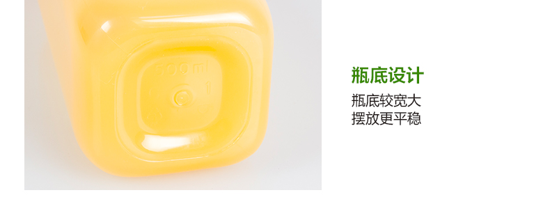特百惠轻盈方形依可瓶 500ml便携密封防漏户外运动水壶儿童男女士通用水杯杯子多色可选 黄绿0.5L方形依可