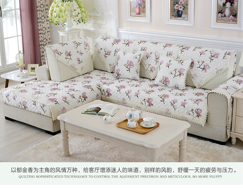 依爱舍 亚麻沙发垫套装四季通用时尚布艺沙发罩垫防滑沙发坐垫 郁金香-咖70*70cm 绿色风情 70*70cm