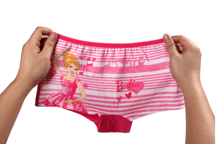 儿童内裤纯棉 芭比学生内裤女童小女孩短裤中大童宝宝全棉平角裤 芭比