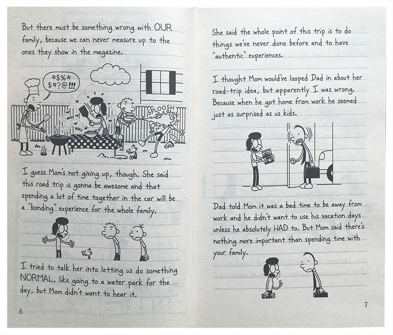 diaryofawimpykid112册小屁孩日记英文原版绘本小学生六年级英语漫画