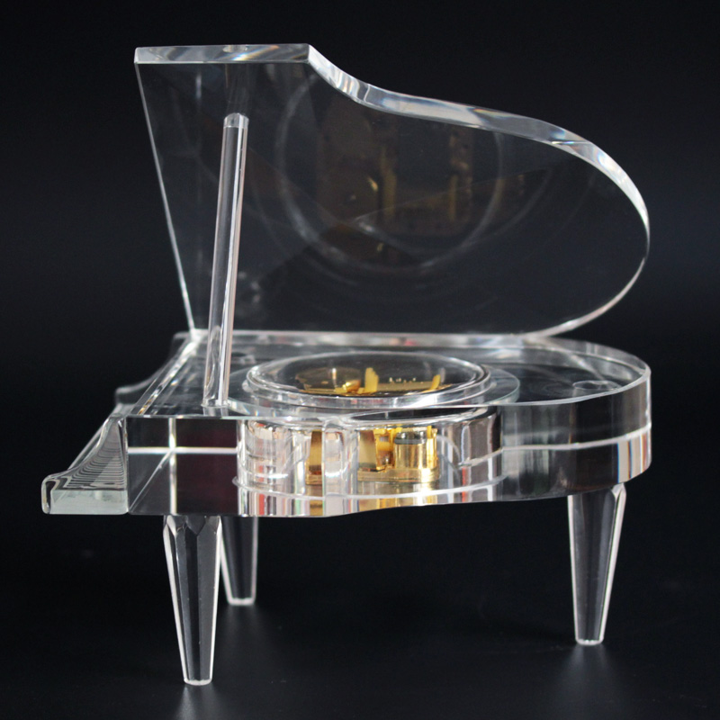 雅情 大号水晶钢琴八音盒音乐盒天空之城女生生日礼物女创意礼品七夕