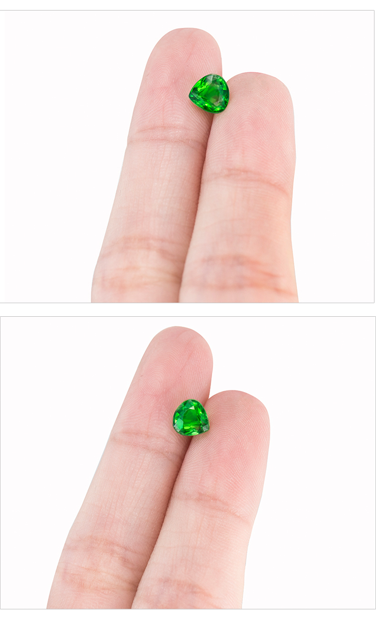 099克拉天然沙弗莱裸石戒面彩色宝石可定制 国检证书 带国检证书 支持