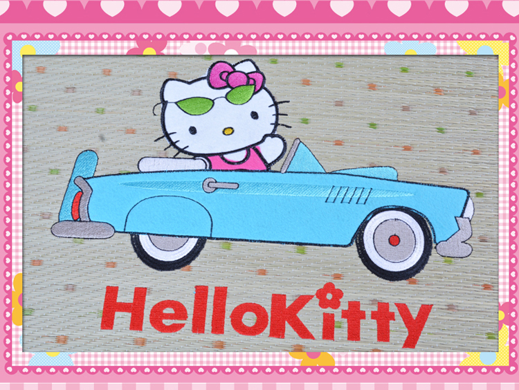 
                                        萩原日式榻榻米地垫 夏凉地席凉席hello Kitty卡通猫折叠床垫铺垫 国内草授权商 喇叭图案                