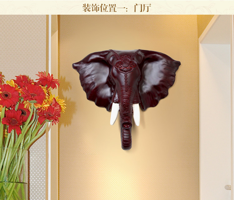 
                                        吉善缘 大象头壁挂动物头壁挂 北欧风欧式创意家居装饰品酒吧会所壁饰墙面挂饰 大号(银色款)                