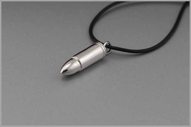 丰泽西(fzx jewellery) 足银子弹头吊坠项链 个性男款925银吊坠男 925