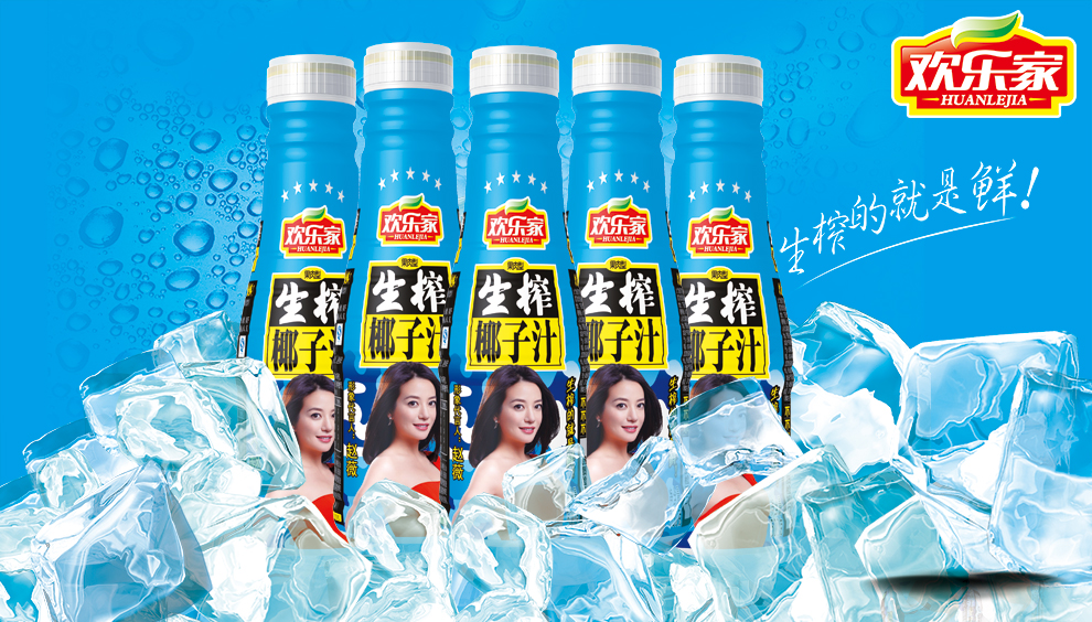 欢乐家生榨椰子汁 果肉型植物蛋白饮料(500ml 15瓶装整箱)