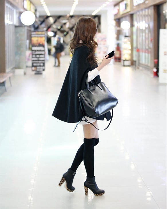 
                                        魅力东西蝙蝠袖短外套女装2017春季宽松短款上衣G7485 黑色 L                