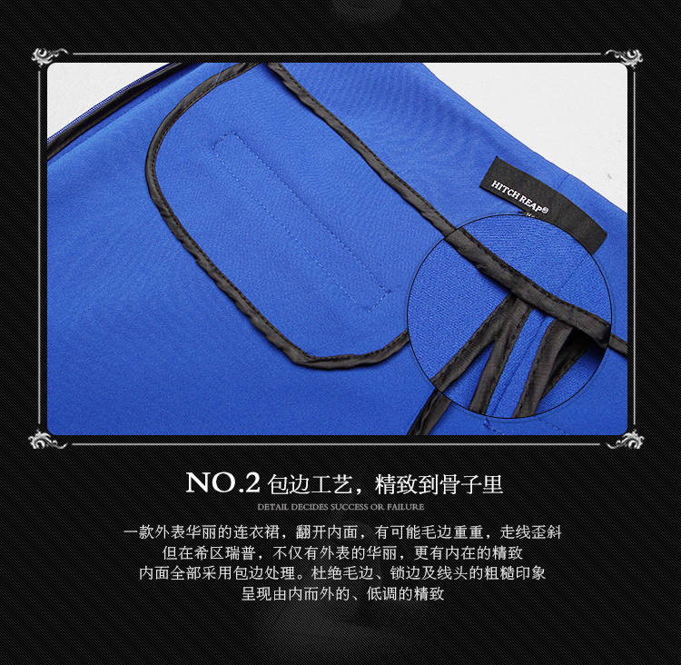 希区瑞普正装裤女西裤职业套装西装OL正装秋 宝蓝色套装 M